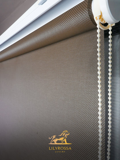 BROWN SCREEN ROLLER BLINDS