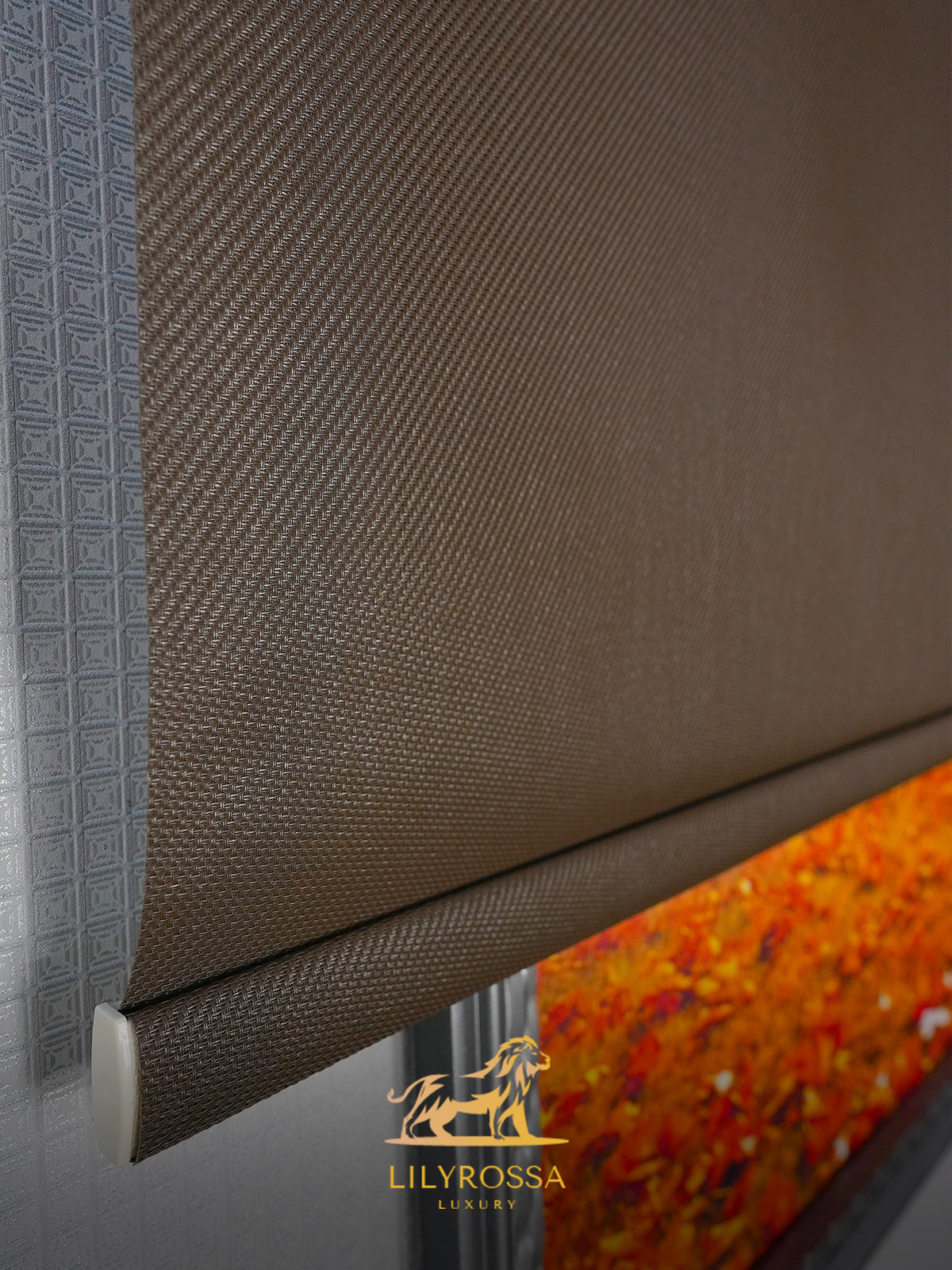 BROWN SCREEN ROLLER BLINDS