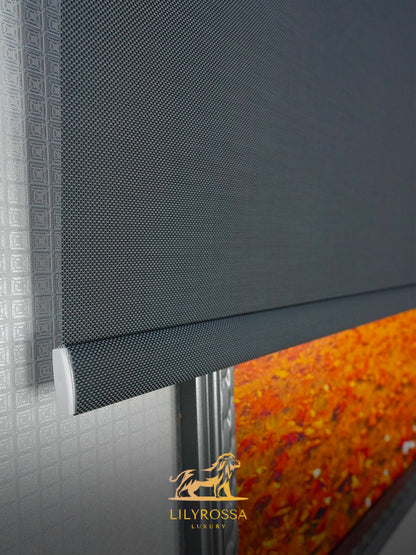 ANTHRACITE-GREY SCREEN ROLLER BLINDS