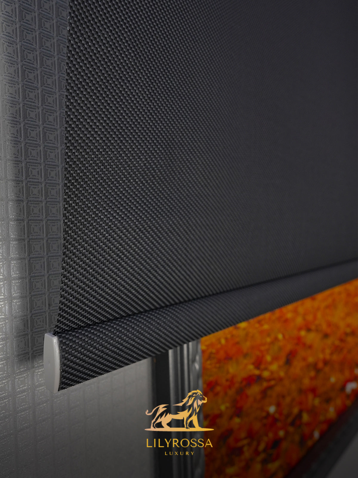 GREY - BLACK ZIP SCREEN ROLLER BLINDS