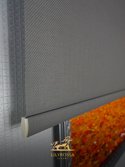 DARK GREY ZIP SCREEN ROLLER BLINDS