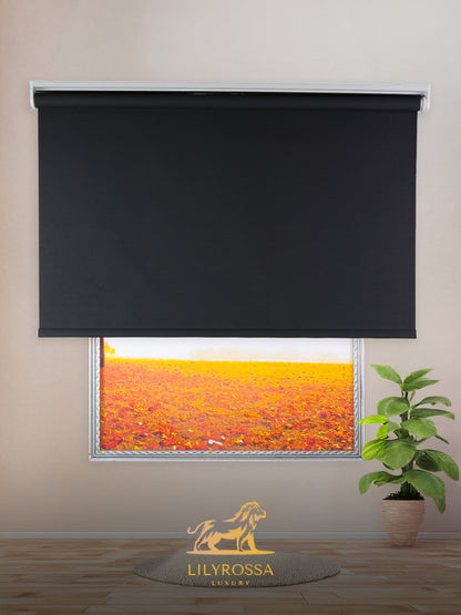 BLACK ROLLER BLINDS