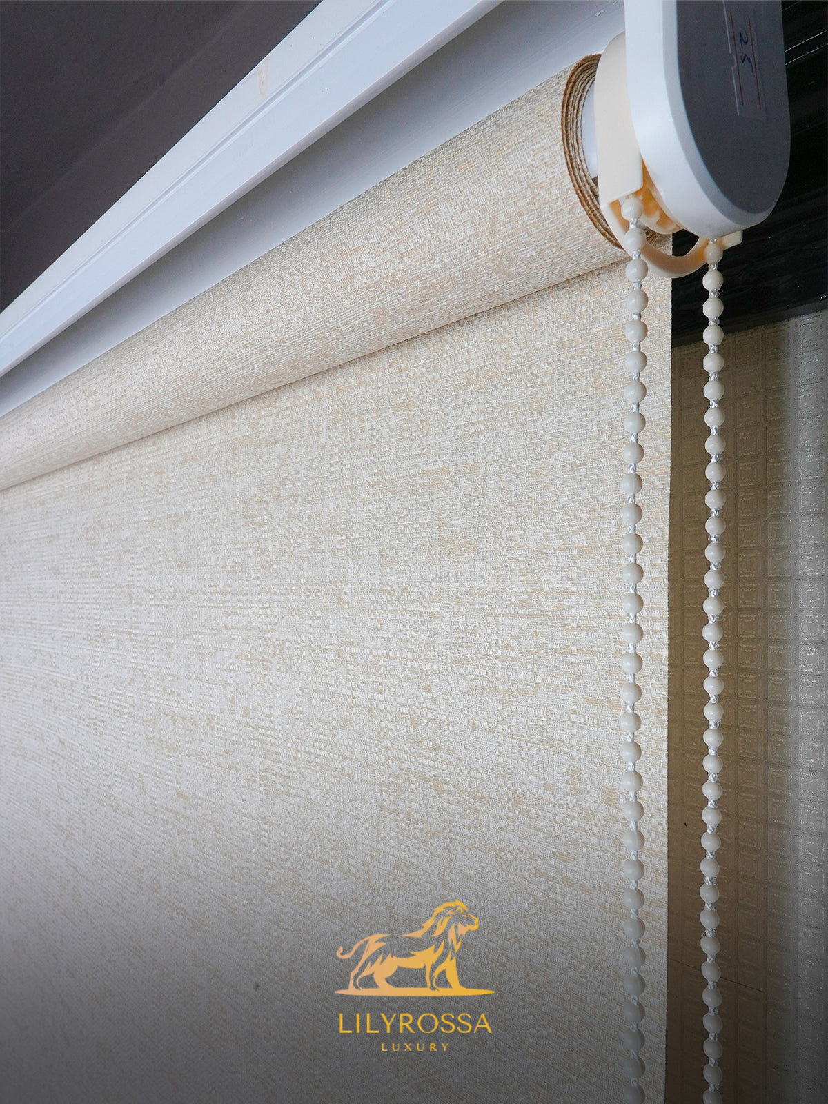 STONE CREAM BRIGHT LINEN ROLLER BLINDS