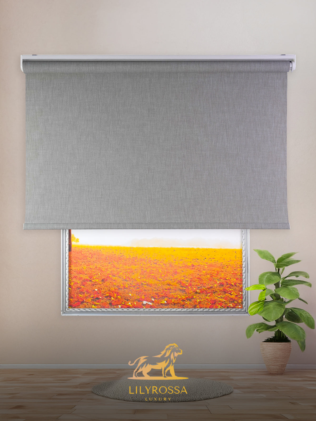 CLOUD GREY LINEN TEXTURE ROLLER BLINDS