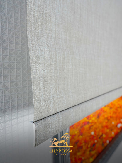 CLOUD GREY LINEN TEXTURE ROLLER BLINDS