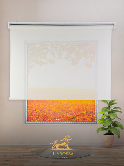 CREAM- BEIGE SCREEN ROLLER BLINDS